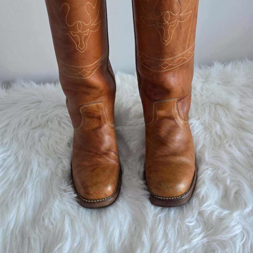 Vintage Stitching Horse Campus Boots Size 8 1/2D - Picture 15 of 16